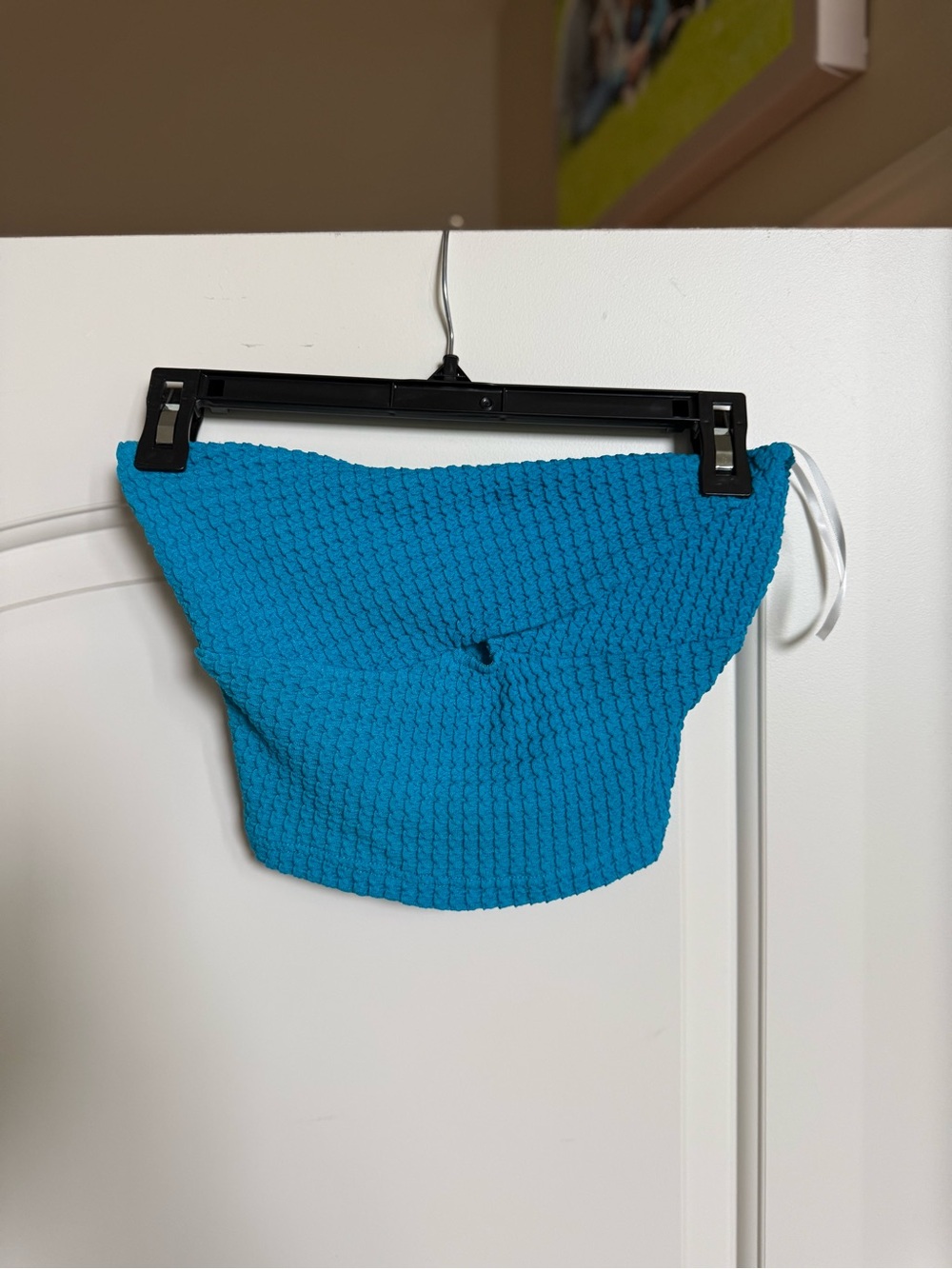 Turquoise Textured Bandeau Top